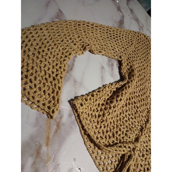 Y2K Aesthetic Fashion Nova Size L Crochet Sweater Top Boho Hippie Western Style - Picture 6 of 8